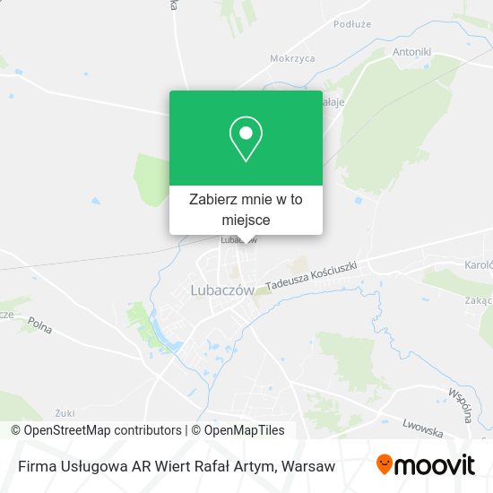 Mapa Firma Usługowa AR Wiert Rafał Artym