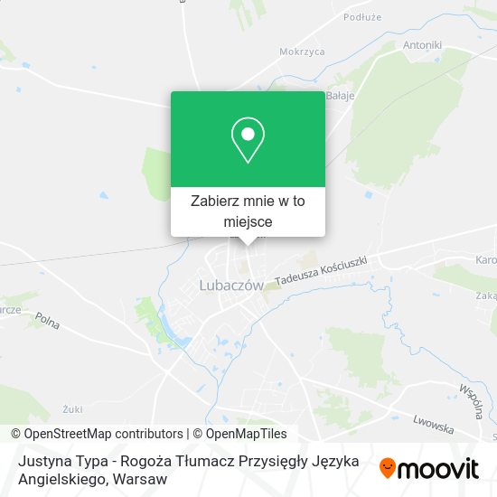 Mapa Justyna Typa - Rogoża Tłumacz Przysięgły Języka Angielskiego