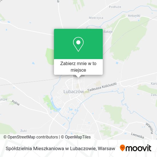 Mapa Spółdzielnia Mieszkaniowa w Lubaczowie