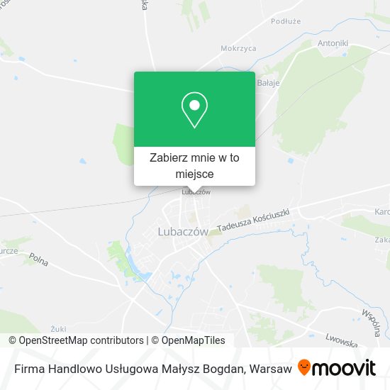 Mapa Firma Handlowo Usługowa Małysz Bogdan