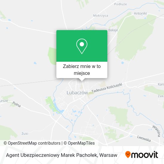 Mapa Agent Ubezpieczeniowy Marek Pachołek