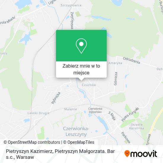 Mapa Pietryszyn Kazimierz, Pietryszyn Małgorzata. Bar s.c.