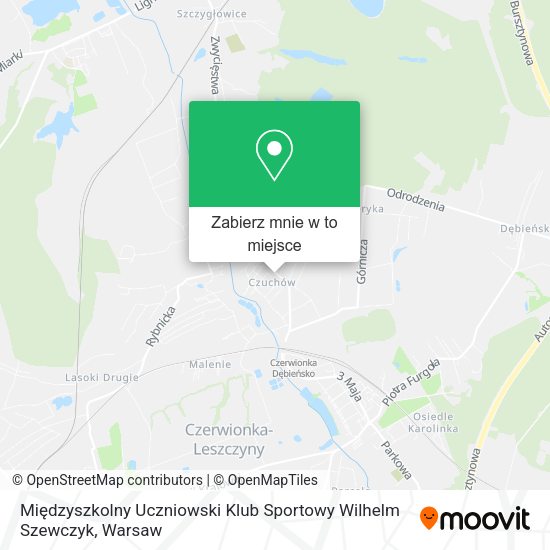 Mapa Międzyszkolny Uczniowski Klub Sportowy Wilhelm Szewczyk