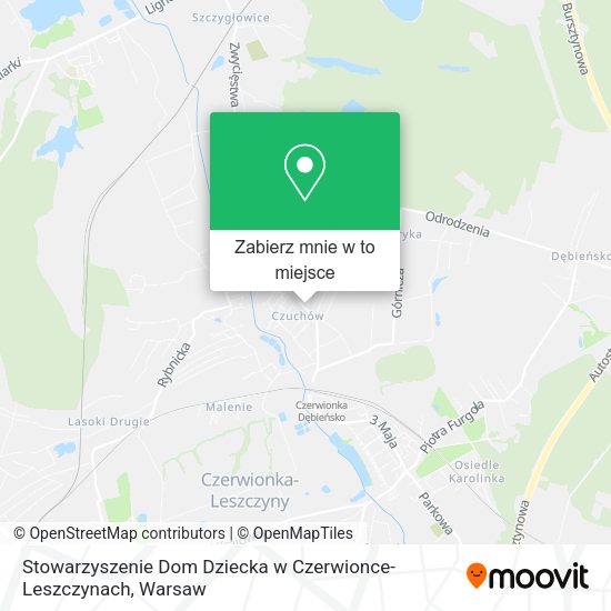 Mapa Stowarzyszenie Dom Dziecka w Czerwionce-Leszczynach