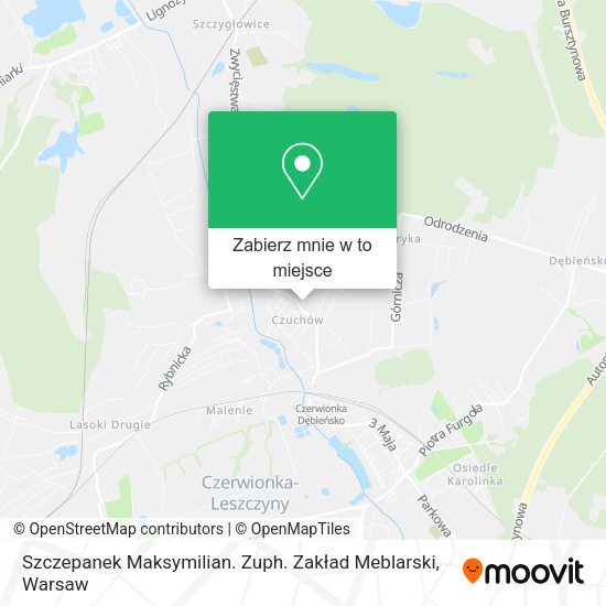 Mapa Szczepanek Maksymilian. Zuph. Zakład Meblarski