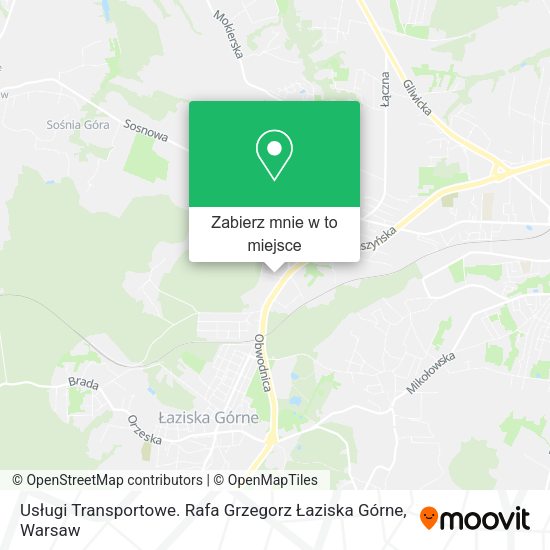 Mapa Usługi Transportowe. Rafa Grzegorz Łaziska Górne