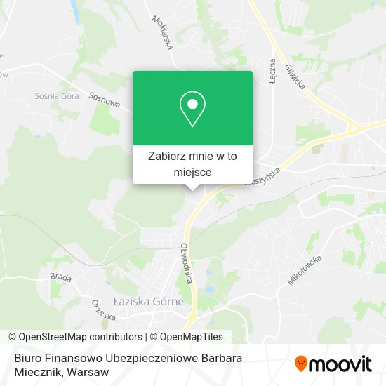 Mapa Biuro Finansowo Ubezpieczeniowe Barbara Miecznik