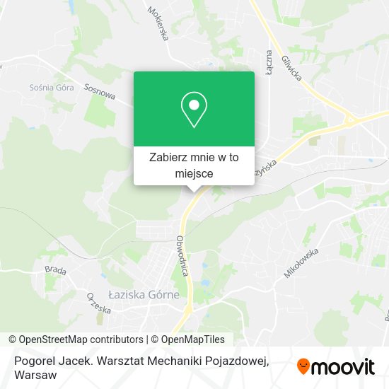 Mapa Pogorel Jacek. Warsztat Mechaniki Pojazdowej