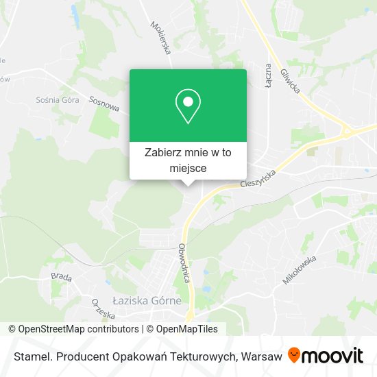 Mapa Stamel. Producent Opakowań Tekturowych