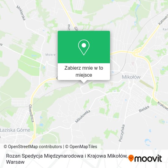 Mapa Rozan Spedycja Międzynarodowa i Krajowa Mikołów