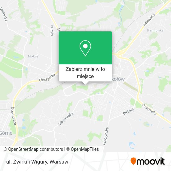 Mapa ul. Żwirki i Wigury