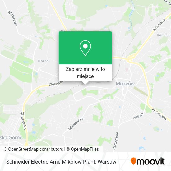 Mapa Schneider Electric Ame Mikolow Plant