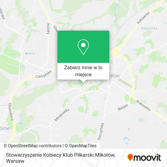 Mapa Stowarzyszenie Kobiecy Klub Piłkarski Mikołów