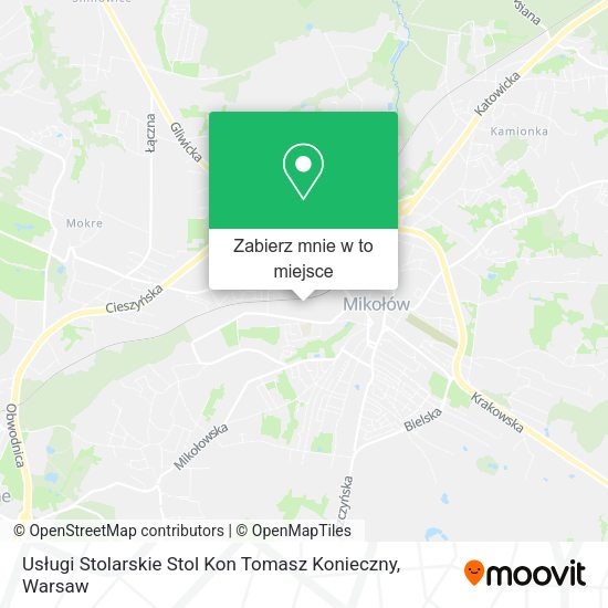 Mapa Usługi Stolarskie Stol Kon Tomasz Konieczny