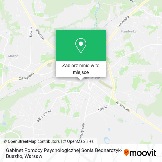 Mapa Gabinet Pomocy Psychologicznej Sonia Bednarczyk-Buszko