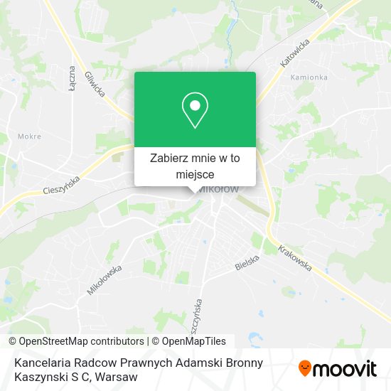 Mapa Kancelaria Radcow Prawnych Adamski Bronny Kaszynski S C