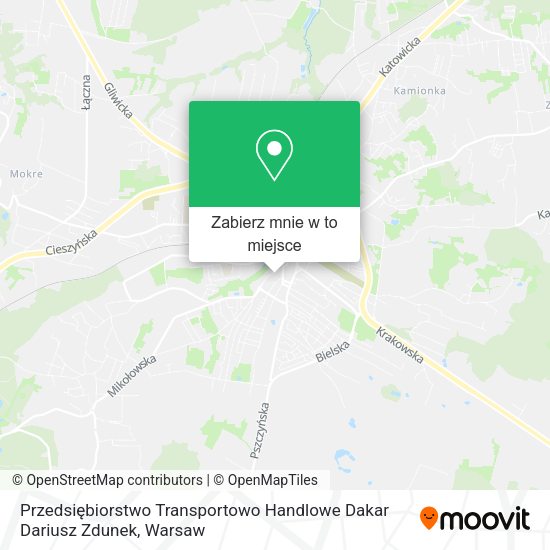 Mapa Przedsiębiorstwo Transportowo Handlowe Dakar Dariusz Zdunek