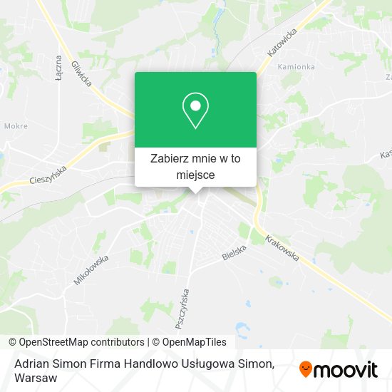 Mapa Adrian Simon Firma Handlowo Usługowa Simon