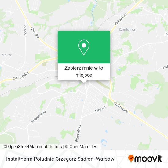 Mapa Instaltherm Południe Grzegorz Sadłoń