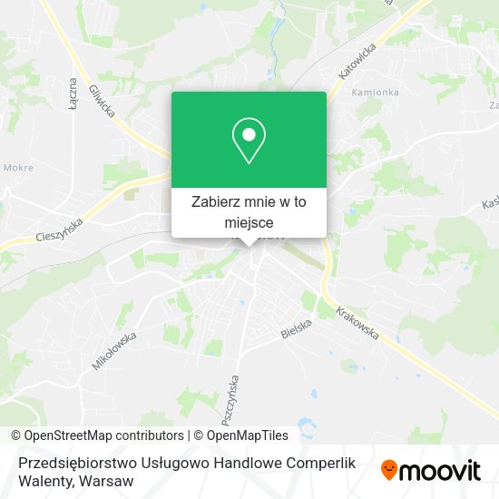 Mapa Przedsiębiorstwo Usługowo Handlowe Comperlik Walenty