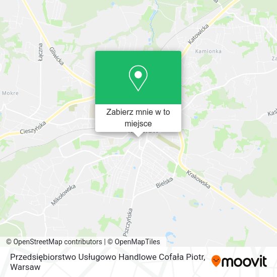 Mapa Przedsiębiorstwo Usługowo Handlowe Cofała Piotr