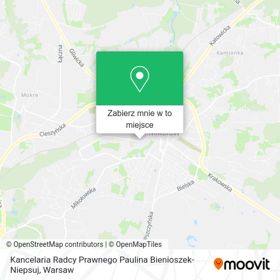 Mapa Kancelaria Radcy Prawnego Paulina Bienioszek-Niepsuj