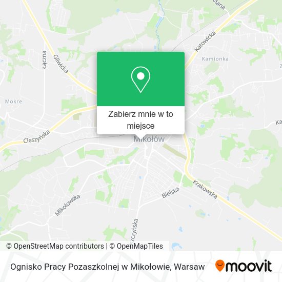 Mapa Ognisko Pracy Pozaszkolnej w Mikołowie