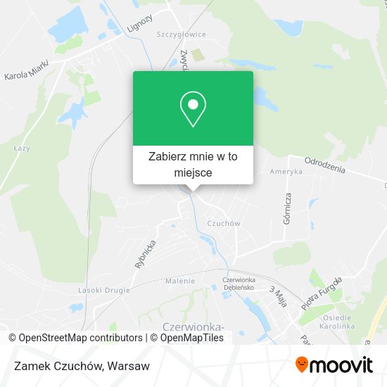 Mapa Zamek Czuchów