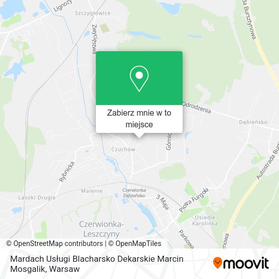 Mapa Mardach Usługi Blacharsko Dekarskie Marcin Mosgalik