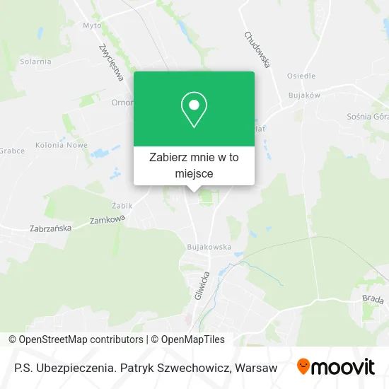 Mapa P.S. Ubezpieczenia. Patryk Szwechowicz