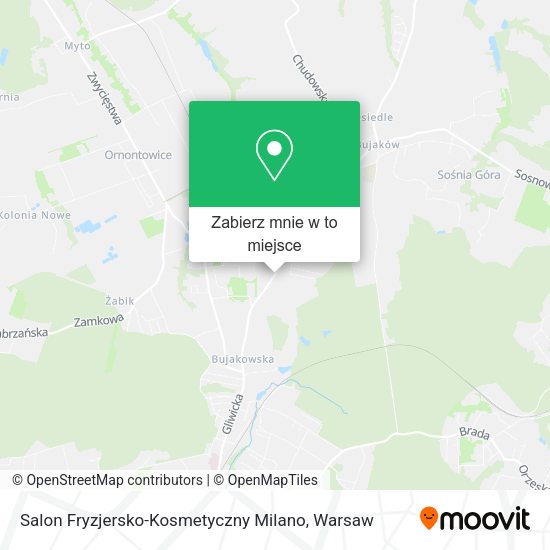 Mapa Salon Fryzjersko-Kosmetyczny Milano