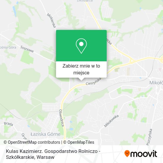 Mapa Kulas Kazimierz. Gospodarstwo Rolniczo - Szkółkarskie