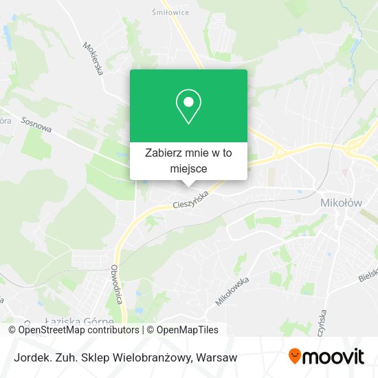 Mapa Jordek. Zuh. Sklep Wielobranżowy