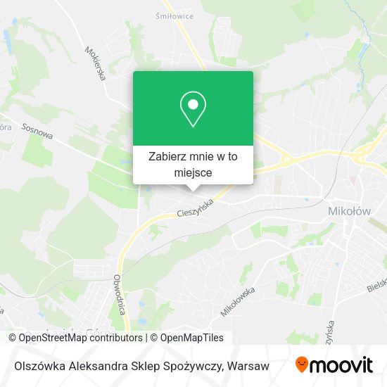 Mapa Olszówka Aleksandra Sklep Spożywczy