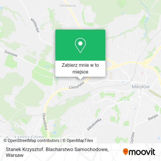 Mapa Stanek Krzysztof. Blacharstwo Samochodowe