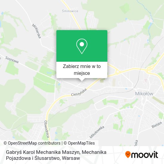 Mapa Gabryś Karol Mechanika Maszyn, Mechanika Pojazdowa i Ślusarstwo