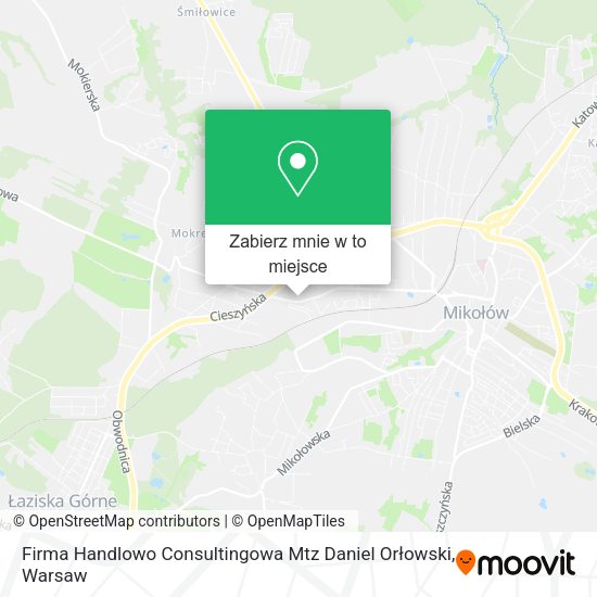 Mapa Firma Handlowo Consultingowa Mtz Daniel Orłowski