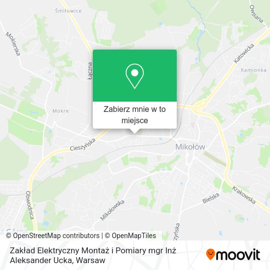 Mapa Zakład Elektryczny Montaż i Pomiary mgr Inż Aleksander Ucka