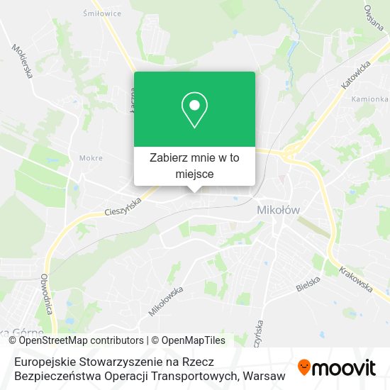 Mapa Europejskie Stowarzyszenie na Rzecz Bezpieczeństwa Operacji Transportowych