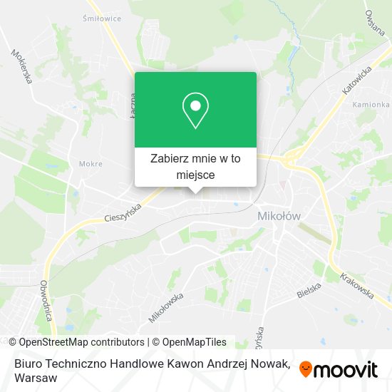 Mapa Biuro Techniczno Handlowe Kawon Andrzej Nowak