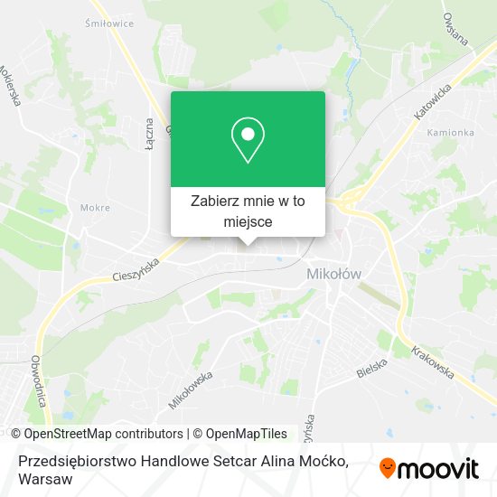 Mapa Przedsiębiorstwo Handlowe Setcar Alina Moćko