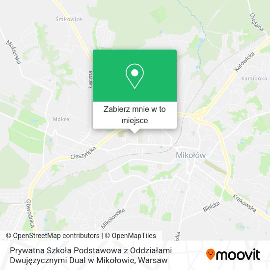 Mapa Prywatna Szkoła Podstawowa z Oddziałami Dwujęzycznymi Dual w Mikołowie