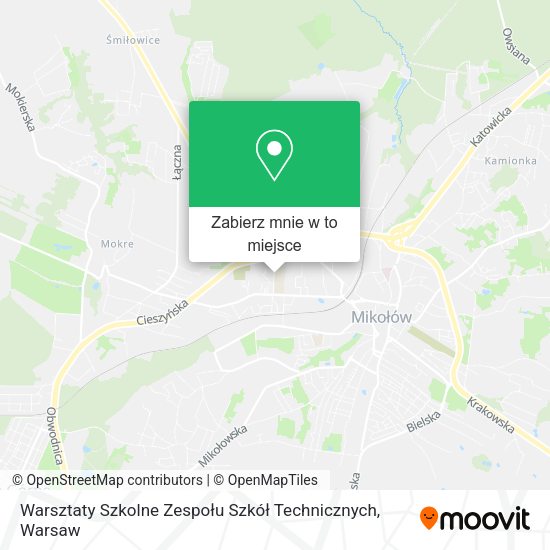 Mapa Warsztaty Szkolne Zespołu Szkół Technicznych