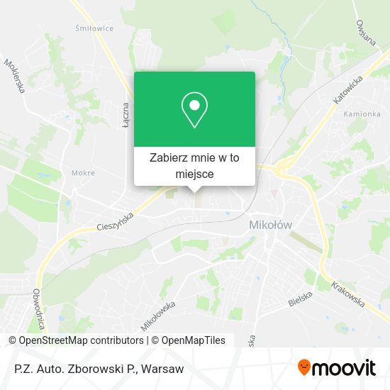 Mapa P.Z. Auto. Zborowski P.