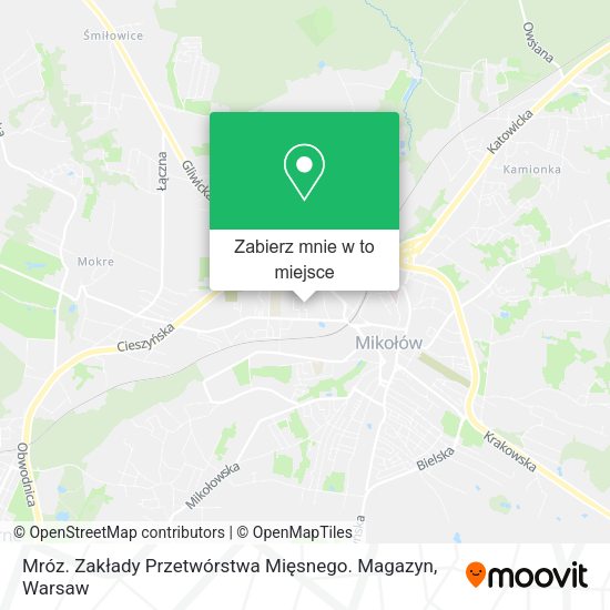 Mapa Mróz. Zakłady Przetwórstwa Mięsnego. Magazyn