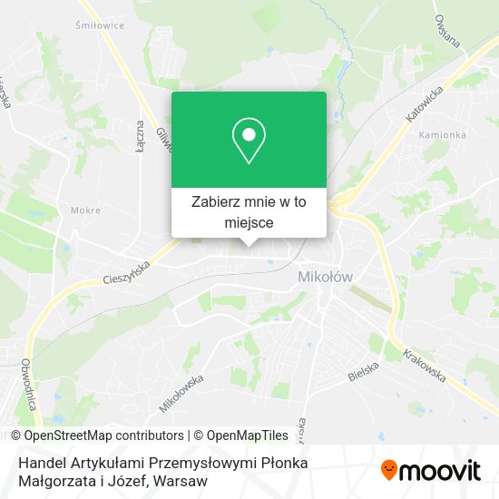 Mapa Handel Artykułami Przemysłowymi Płonka Małgorzata i Józef