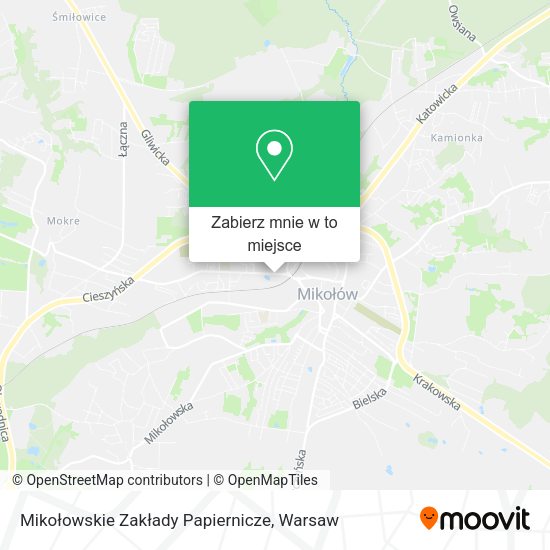 Mapa Mikołowskie Zakłady Papiernicze