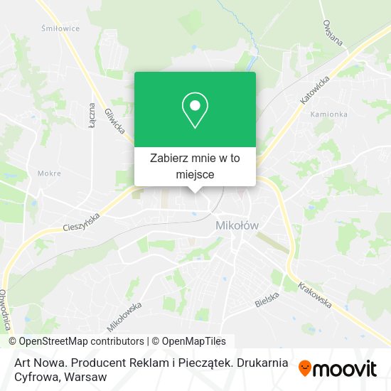 Mapa Art Nowa. Producent Reklam i Pieczątek. Drukarnia Cyfrowa