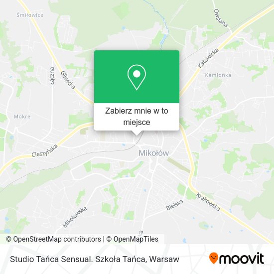 Mapa Studio Tańca Sensual. Szkoła Tańca