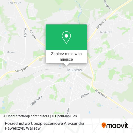 Mapa Pośrednictwo Ubezpieczeniowe Aleksandra Pawelczyk